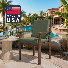 Dining Chair Cushion, Square Memory Foam Core, Sunbrella Spa Fabric