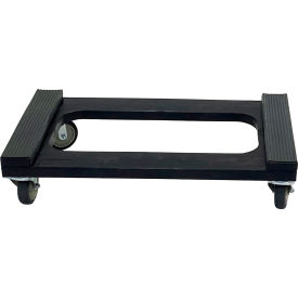 Plastic Open Deck Dolly, 18''W x 30''L, 1200 lb. Capacity, Black