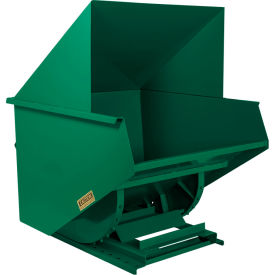 Light Duty Steel Hooded Self Dumping Hopper, 2 Cu. Yd., 4000 lb. Capacity, Rain Forest