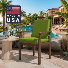 Dining Chair Cushion, Square Memory Foam Core, Sunbrella Macaw Fabric