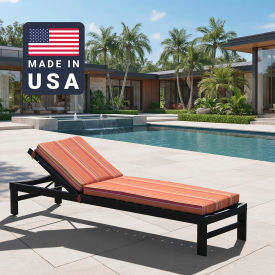 Chaise Lounge Cushion, Memory Foam Core, Sunbrella Dolce Mango Fabric