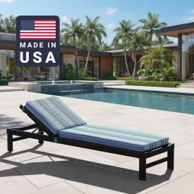 Chaise Lounge Cushion, Memory Foam Core, Sunbrella Dolce Oasis Fabric