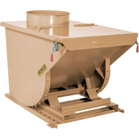 Light Duty Steel Dust Collection Hopper, 1 Cu. Yd., 4000 lb. Capacity, Tan
