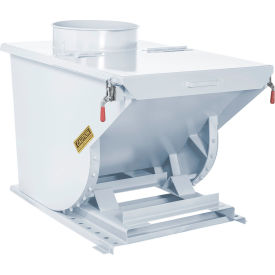 Medium Duty Steel Dust Collection Hopper, 1 Cu. Yd., 5000 lb. Capacity, White