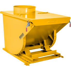 Heavy Duty Steel Dust Collection Hopper, 1 Cu. Yd., 6000 lb. Capacity, Yellow