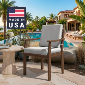 Dining Chair Cushion, Square Memory Foam Core, Sunbrella Natural Fabric