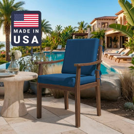 Dining Chair Cushion, Square Memory Foam Core, Sunbrella Regatta Fabric