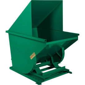 Medium Duty Steel Hooded Self Dumping Hopper, 1 Cu. Yd., 5000 lb. Capacity, Rain Forest
