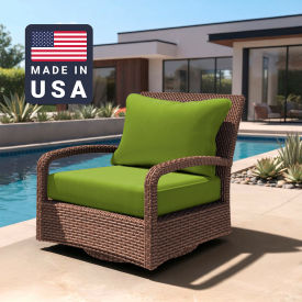 Deep Seat Cushion, Rectangular Memory Foam Core, Sunbrella Macaw Fabric