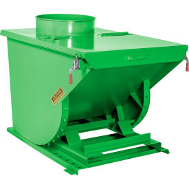 Heavy Duty Steel Dust Collection Hopper, 1 Cu. Yd., 6000 lb. Capacity, Green Byte