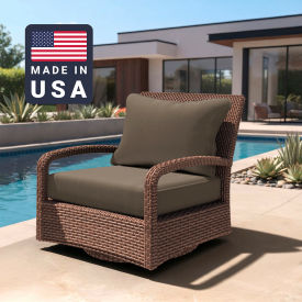 Deep Seat Cushion, Rectangular Memory Foam Core, Sunbrella Taupe Fabric