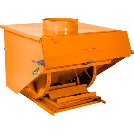 Light Duty Steel Dust Collection Hopper, 2 Cu. Yd., 4000 lb. Capacity, Orange