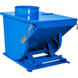 Medium Duty Steel Dust Collection Hopper, 1 Cu. Yd., 5000 lb. Capacity, Blue