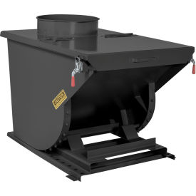 Heavy Duty Steel Dust Collection Hopper, 1 Cu. Yd., 6000 lb. Capacity, Black