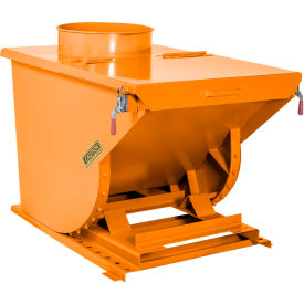 Medium Duty Steel Dust Collection Hopper, 1 Cu. Yd., 5000 lb. Capacity, Orange