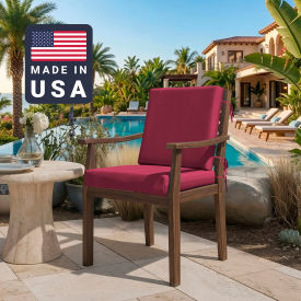 Dining Chair Cushion, Square Memory Foam Core, Sunbrella Hot Pink Fabric