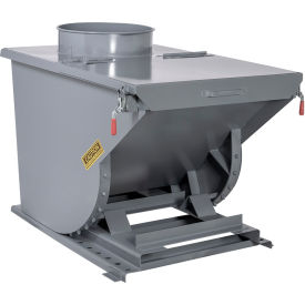 Light Duty Steel Dust Collection Hopper, 1 Cu. Yd., 4000 lb. Capacity, Gray