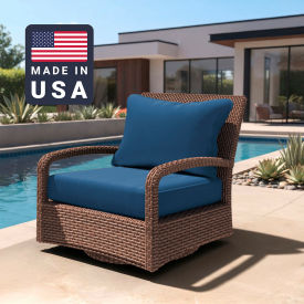 Deep Seat Cushion, Rectangular Memory Foam Core, Sunbrella Regatta Fabric