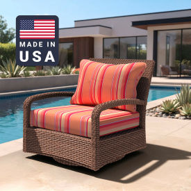 Deep Seat Cushion, Rectangular Memory Foam Core, Sunbrella Dolce Mango Fabric