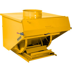Heavy Duty Steel Dust Collection Hopper, 2 Cu. Yd., 7000 lb. Capacity, Yellow