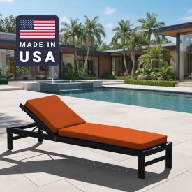 Chaise Lounge Cushion, Rectangular Memory Foam Core, Sunbrella Tuscan Fabric