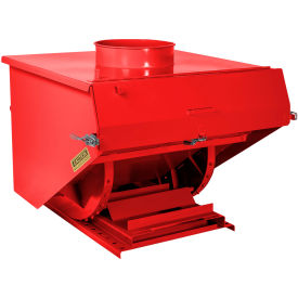 Medium Duty Steel Dust Collection Hopper, 2 Cu. Yd., 6000 lb. Capacity, Red