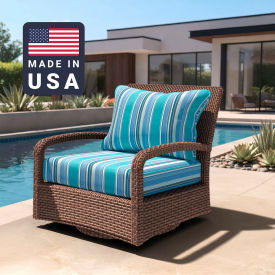 Deep Seat Cushion, Rectangular Memory Foam Core, Sunbrella Dolce Oasis Fabric
