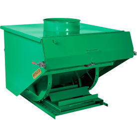 Heavy Duty Steel Dust Collection Hopper, 2 Cu. Yd., 7000 lb. Capacity, Green