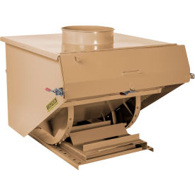 Medium Duty Steel Dust Collection Hopper, 2 Cu. Yd., 6000 lb. Capacity, Tan
