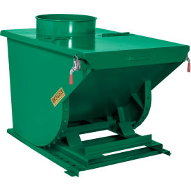 Light Duty Steel Dust Collection Hopper, 1 Cu. Yd., 4000 lb. Capacity, Rain Forest