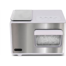 Countertop Nugget Ice Maker, Water Cooled, 40 lb. Production/24 Hrs., Silver