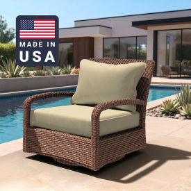 Deep Seat Cushion, Rectangular Memory Foam Core, Sunbrella Antique Beige Fabric
