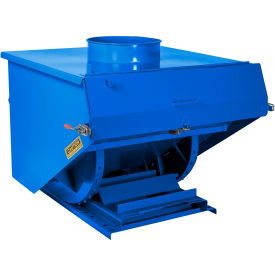 Heavy Duty Steel Dust Collection Hopper, 2 Cu. Yd., 7000 lb. Capacity, Blue