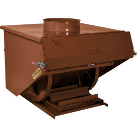 Heavy Duty Steel Dust Collection Hopper, 2 Cu. Yd., 7000 lb. Capacity, Brown