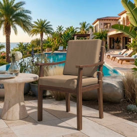 Dining Chair Cushion, Foam Filled, Olefin Beige Fabric
