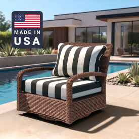 Deep Seat Cushion, Rectangular Memory Foam Core, Sunbrella Cabana Classic Fabric