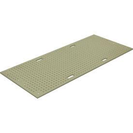 TrakMAT HDPE Ground Protection Mat, One Smooth Side, 36" x 96", Green
