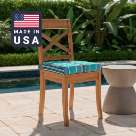 Seat Pad Cushion, Memory Foam Core, Sunbrella Dolce Oasis Fabric, Set of 2