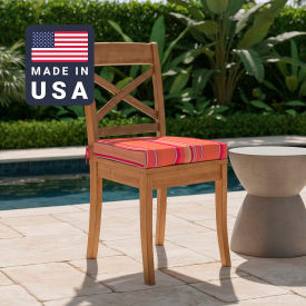 Seat Pad Cushion, Memory Foam Core, Sunbrella Dolce Mango Fabric, Set of 2