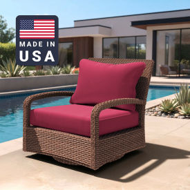 Deep Seat Cushion, Rectangular Memory Foam Core, Sunbrella Hot Pink Fabric