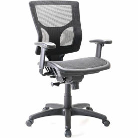 Conjure Mesh Office Chair with Adjustable Arms, Fabric, Black