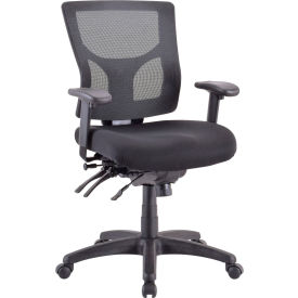 Conjure Executive Mesh Mid-Back Chair, Fabric, 24-3/8"W x 26-13/16"D x 39-3/8"H, Black