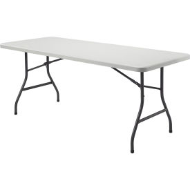 Ultra-Lite Banquet Folding Table, 30"W x 96"L, Light Gray
