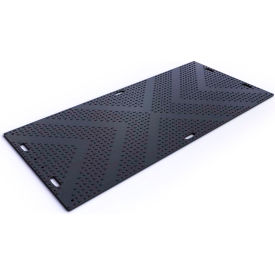 LibertyMat HDPE Ground Protection Mat, 4' x 8', Black