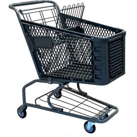 Plastic Shopping Cart, 100 Liter Capacity, Small, Gray