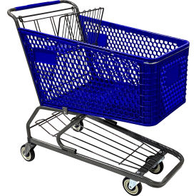 Plastic Shopping Cart, 200 Liter Capacity, Large, Blue