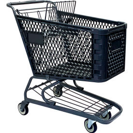 Plastic Shopping Cart, 150 Liter Capacity, Medium, Gray