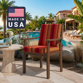 Dining Chair Cushion, Square Memory Foam Core, Sunbrella Astoria Sunset Fabric