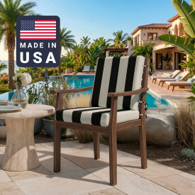 Dining Chair Cushion, Square Memory Foam Core, Sunbrella Cabana Classic Fabric