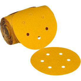 Stikit Gold Abrasive Disc Roll, 6" Dia., 150 Grit, Dust-Free, 100 Discs/Roll